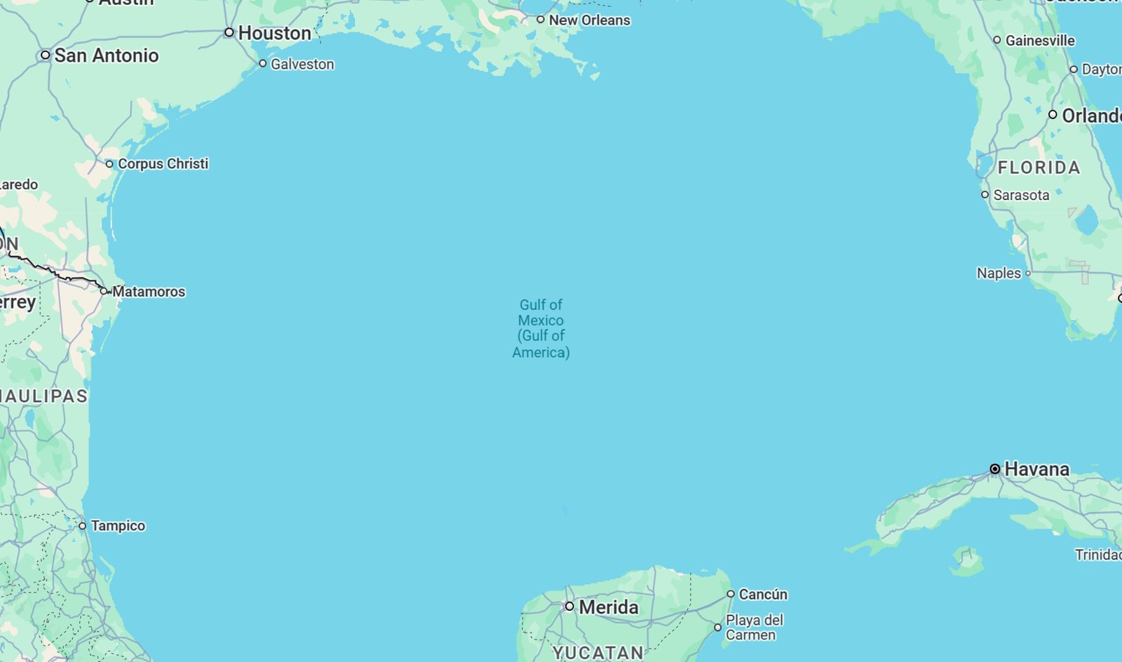 Google Maps has changed the Gulf of Mexico’s name to the Gulf of America